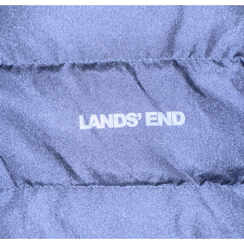 Lands End NWT Mens Navy FP 600 Allied Feather and Down Zipper Puffer Vest Sz Med - Picture 6 of 13